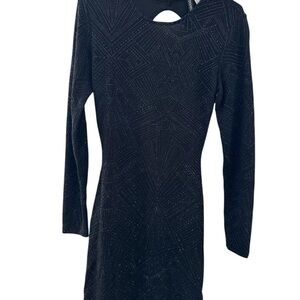 Divided Size 8 Women’s Open Back Long Sleeve Black cocktail party dress bodycon
